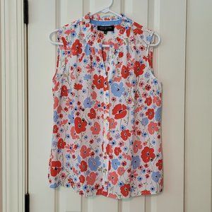 Jones New York Sleeveless Floral Blouse